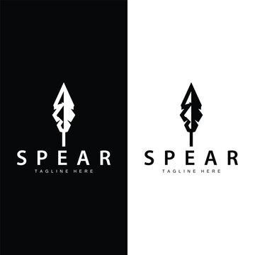 Spear Logo Old Vintage Rustic Simple Design Business Brand Spear Arrow