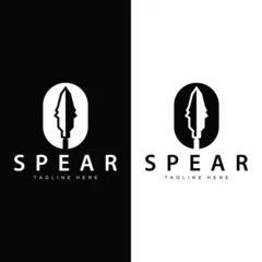 Fotobehang Spear Logo Old Vintage Rustic Simple Design Business Brand Spear Arrow © Arya19