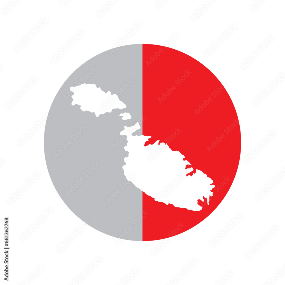 Sticker malta map icon