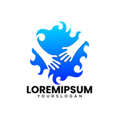 fire care icon logo design