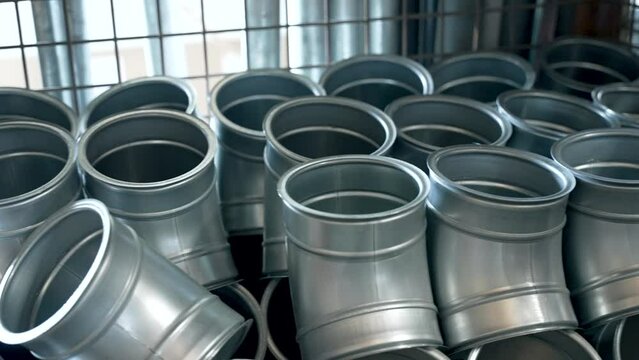 Air Vent Pipes in a Factory, Industrial Pipe Factory