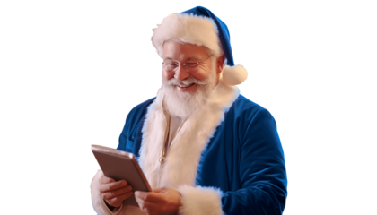 santa claus blue insolated
