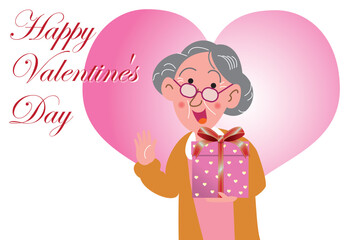 おばあちゃんのバレンタインカード
