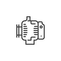 Car alternator line icon