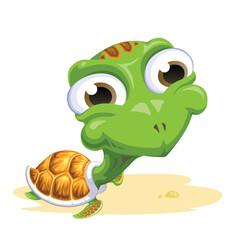 Cute cartoon turtle, EPS10, Don't use transparency.