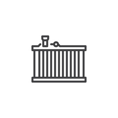 Car radiator line icon