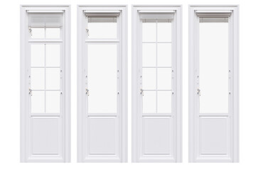 windows in the interior isolated on transparent background, 3D illustration, cg render