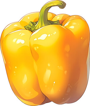 illustration of yellow bell pepper