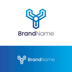 Letter T Technology Logo Design