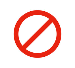 Obraz na płótnie Canvas Prohibited circle sign. Prohibition red icon. Ban icon. Red circle with cross line symbol. Caution frame symbol. Forbidden stop sign. Vector illustration isolated on white background.