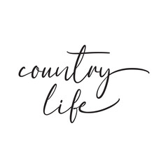 Country Life Vector Design on White Background
