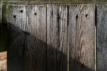Gray wooden fence. Natural. Old wooden abstract background.