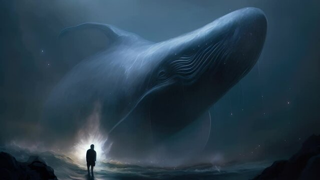 The legend of the Bakekujira a ghostly whale that appears when someone is about to die. .