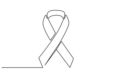 ribbon health support hope sign object line art design