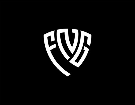 FNG creative letter shield logo design vector icon illustration