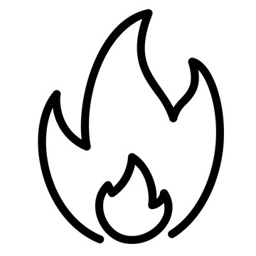 Fire flame icon. Flammable warnings related
