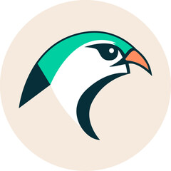 Bird Icon or Logo Vector Illustration Modern colorful