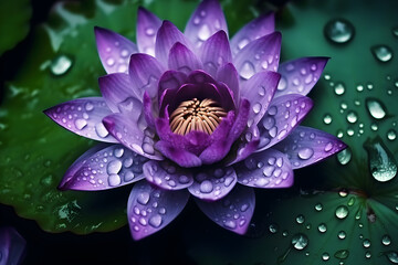 charming purple lotus flower today - Powered by Adobe