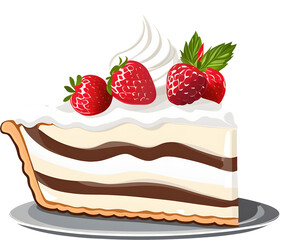 cake with strawberries
