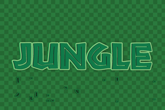 Jungle editable text effect and word style design
