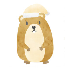 Groundhog Day on white background 