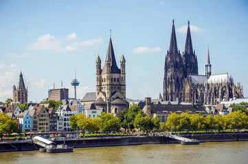 Fototapeta premium View of old town Cologne, Germany