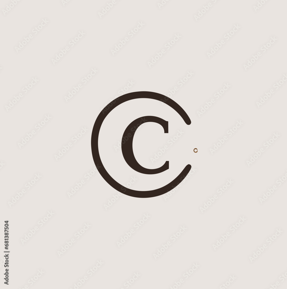 Wall mural letter c logo