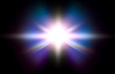 abstract flash of light, the effect of reflection of glare from the leakage of rainbow light. overlay