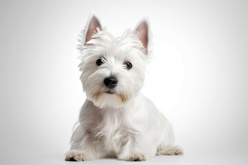 The West Highland Terrier Dog with Ample Copy Space