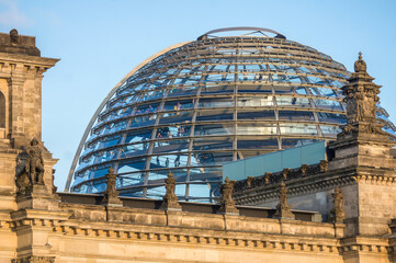 The Reichstag Parliament building in Berlin, Germany
