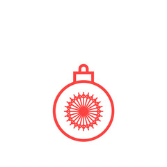 Fototapeta premium christmast decoration line vector