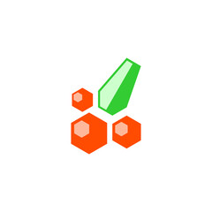Obraz premium Simple and attractive fruit logo