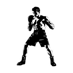 boxing fighter silhoutte