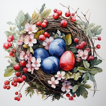 Bunter Osterkranz, made by AI