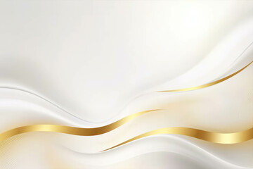 Abstract wavy background with golden lines. Vector illustration for your design