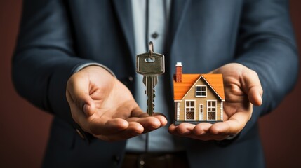 estate agent holding keys