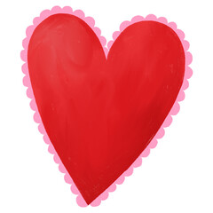 Heart shape hand drawn clipart