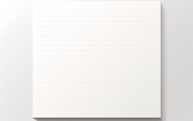 Empty paper note mockup template with soft shadows isolated.
