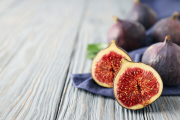 Figs, concept of tasty and juicy fruit