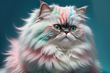 the persian cat adorable sweet very fluffy