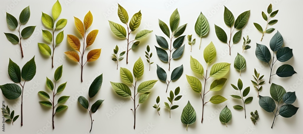 Wall mural in a wide-format composition, an abstract background is created by a harmoniously arranged collectio