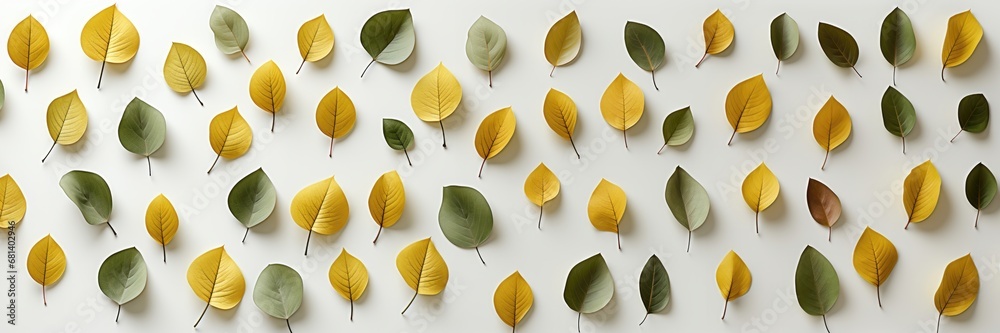 Wall mural in a wide-format composition, an abstract background is formed by a harmoniously arranged collection