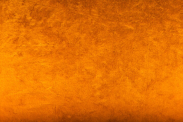 Orange Abstract Background. Painted Orange Color Stucco Wall Texture With Copy Space.