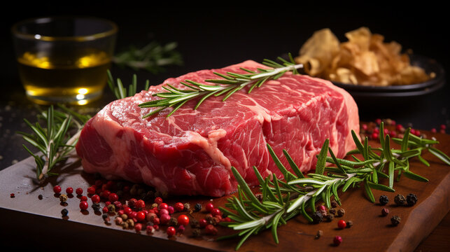 raw beef steak HD 8K wallpaper Stock Photographic Image 