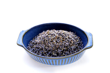 Dried lavender buds for brewing a herbal tea