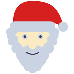 Santa Claus Icon In Flat Design Style Vector Illustration