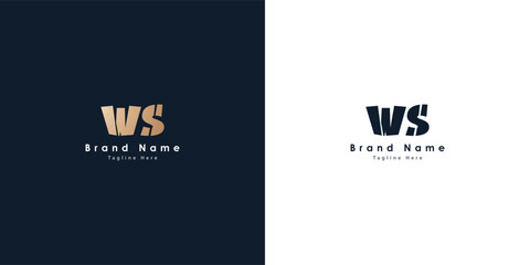 WS Letters vector logo design