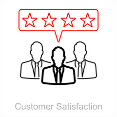 Customer Satisfaction and service icon concept