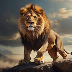 Obraz premium A brave lion