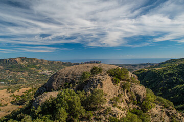 Fototapeta premium Pietra Tonda, one of the largest rock formations in the Aspromonte national park.